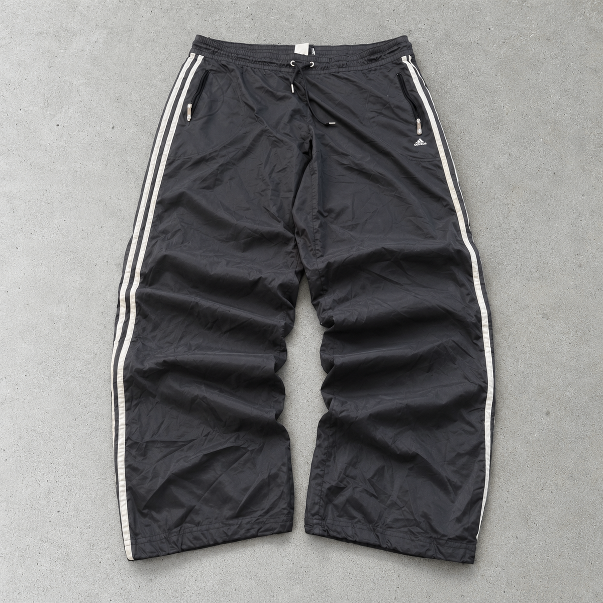 2000s Adidas Track Pants Schwarz Rare (XL)