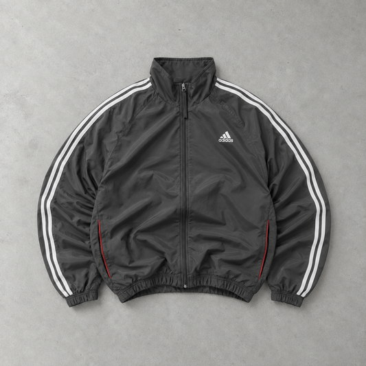 Adidas Track Jacket Gray Rare (M) Stitched Logo