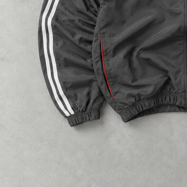 Veste de survêtement Adidas grise rare (M) logo brodé