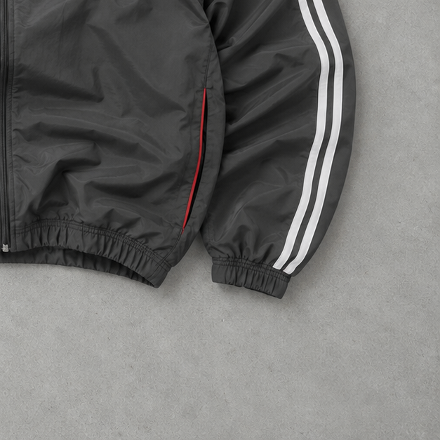 Veste de survêtement Adidas grise rare (M) logo brodé