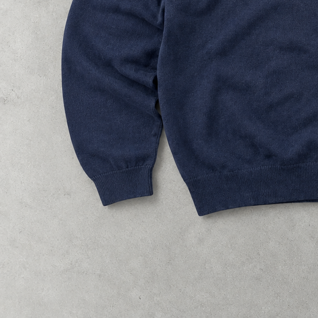Polo Ralph Lauren Sweater Marineblau Rare (XXL) Stitched Logo