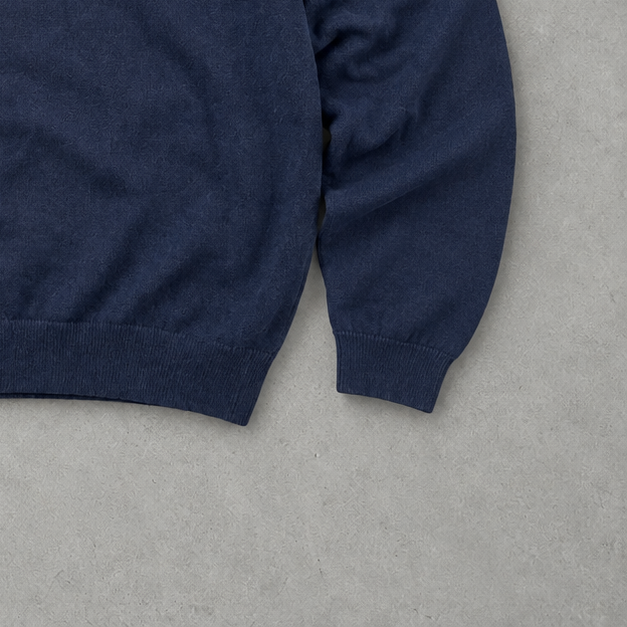 Polo Ralph Lauren Sweater Marineblau Rare (XXL) Stitched Logo