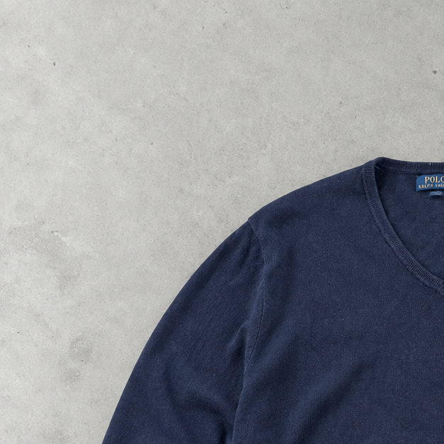 Polo Ralph Lauren Sweater Marineblau Rare (XXL) Stitched Logo