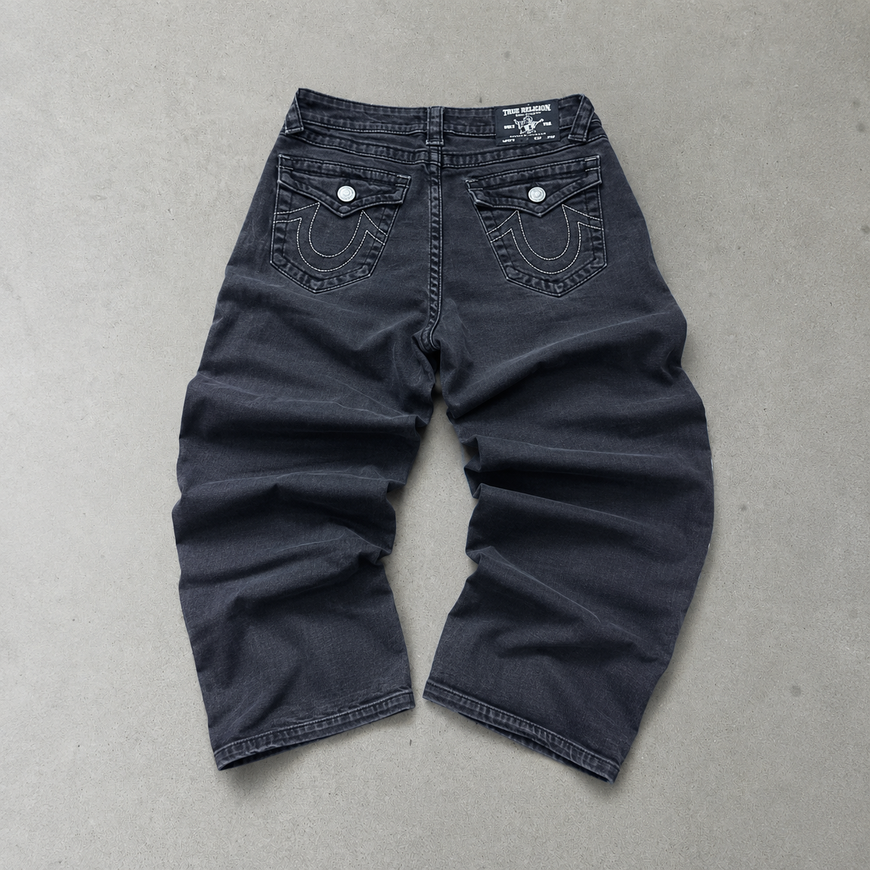 Y2K True Religion Jeans Schwarz Rare (W28 | DE 44)