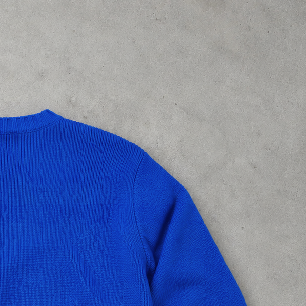 Ralph Lauren Sweater Blau Stitched Logo Limited (L)