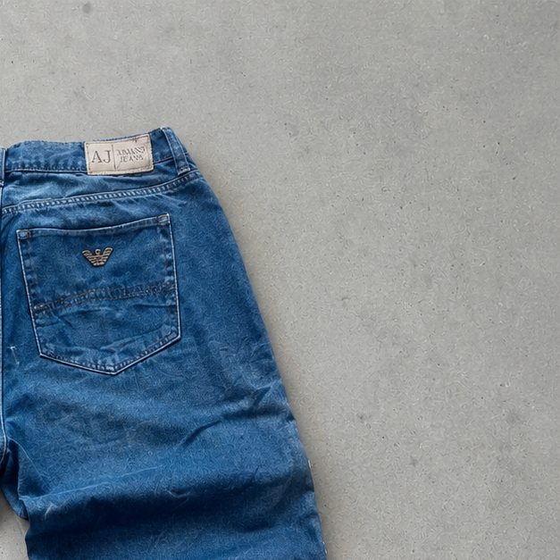 90s Y2K 2000 Armani Jeans Jeans Blau Rare (W31 | DE 46)