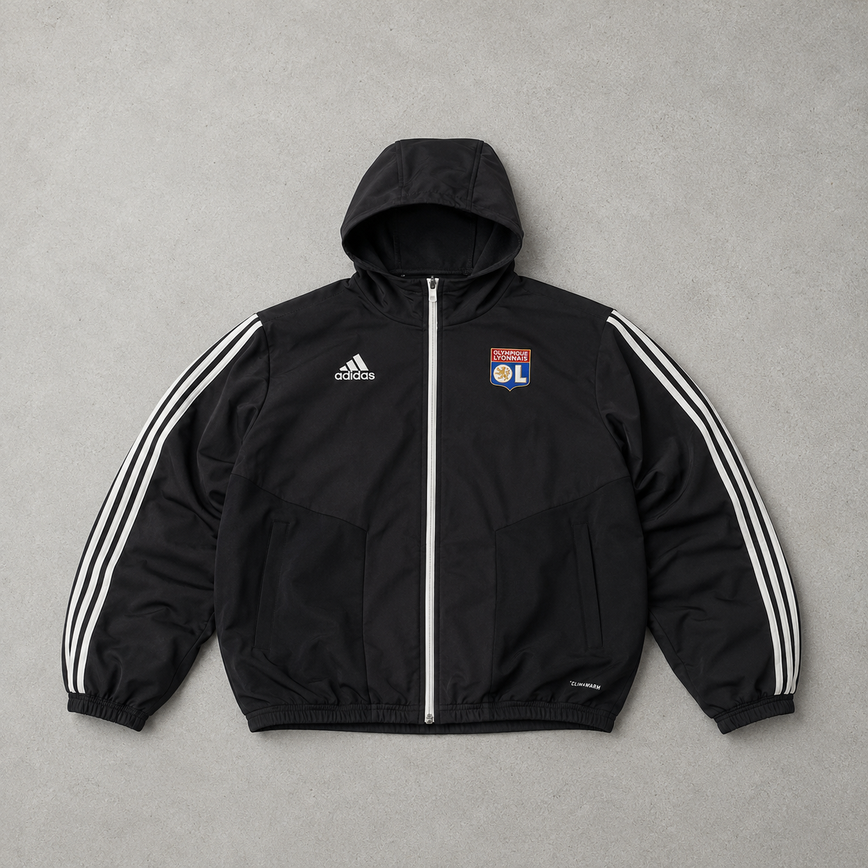 Olympique Lyonnais Adidas Jacket Schwarz Limited (Size L)