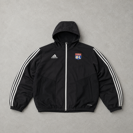 Olympique Lyonnais Adidas Jacket Schwarz Limited (Size L)