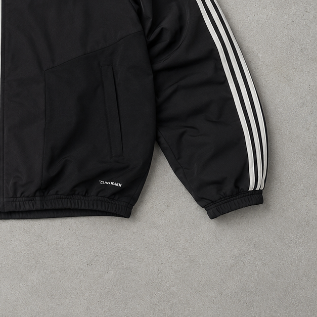 Olympique Lyonnais Adidas Jacket Schwarz Limited (Size L)