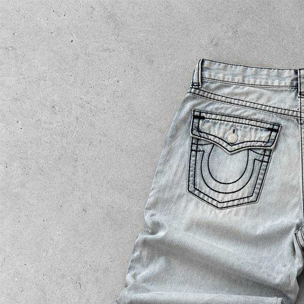 Y2K True Religion Baggy Jeans Light Blue Rare (L)