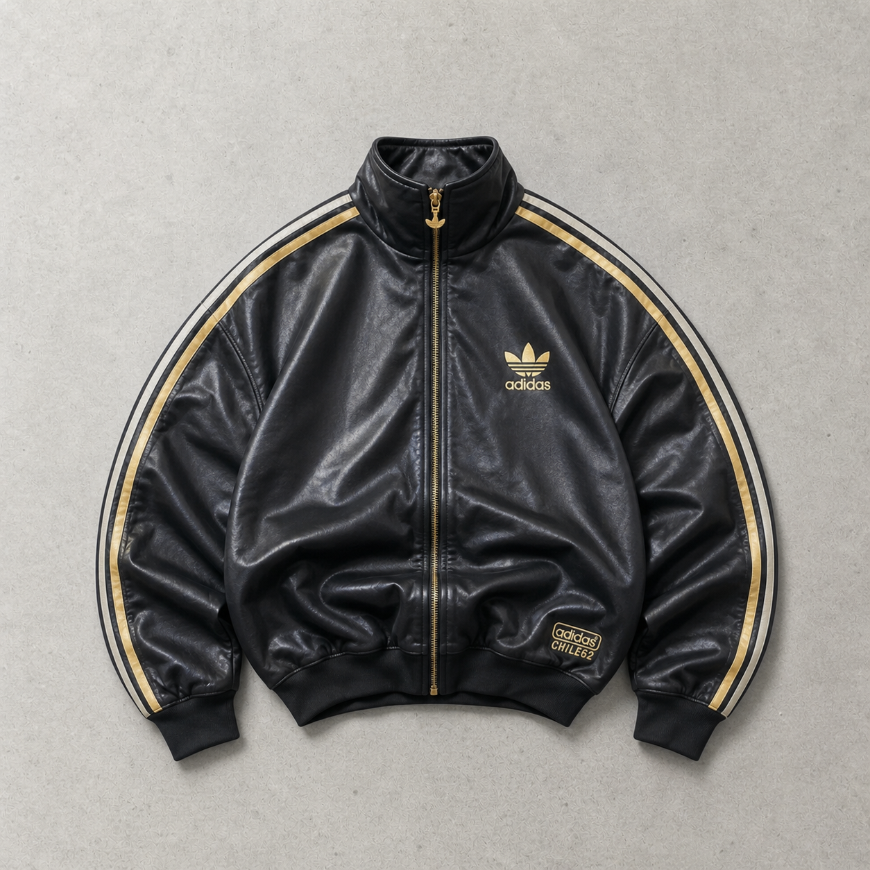 Adidas Track Jacket Schwarz, Gold Limited (L) Stitched Logo