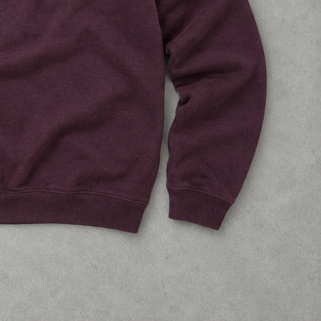 Ralph Lauren Half-Zip Sweater Burgunderrot Rare (XL) Stitched Logo