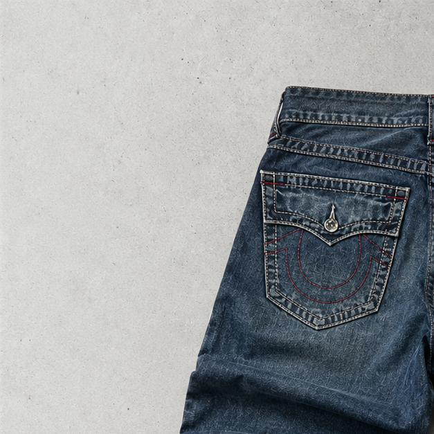 Y2K True Religion Jeans Marineblau Rare (S)