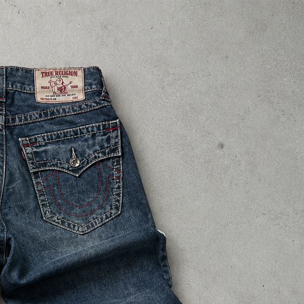 Y2K True Religion Jeans Marineblau Rare (S)