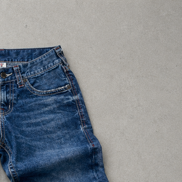 Y2K True Religion Jeans Marineblau Rare (S)