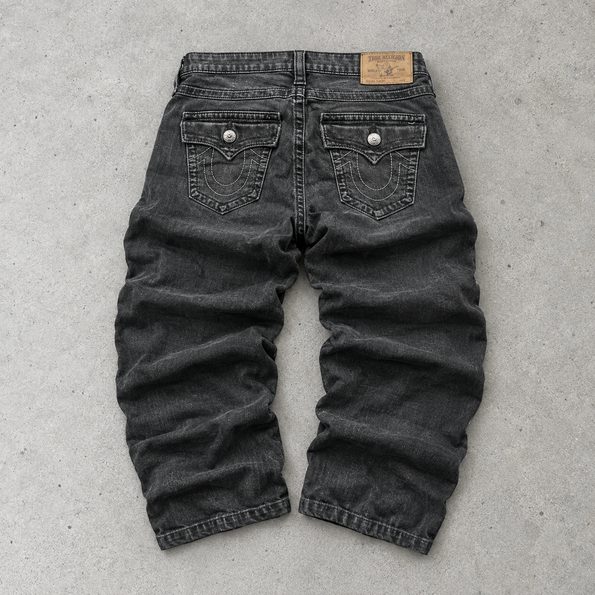 Y2K True Religion Bootcut Jeans Black Rare Stitched Logo (W30 | DE 46)