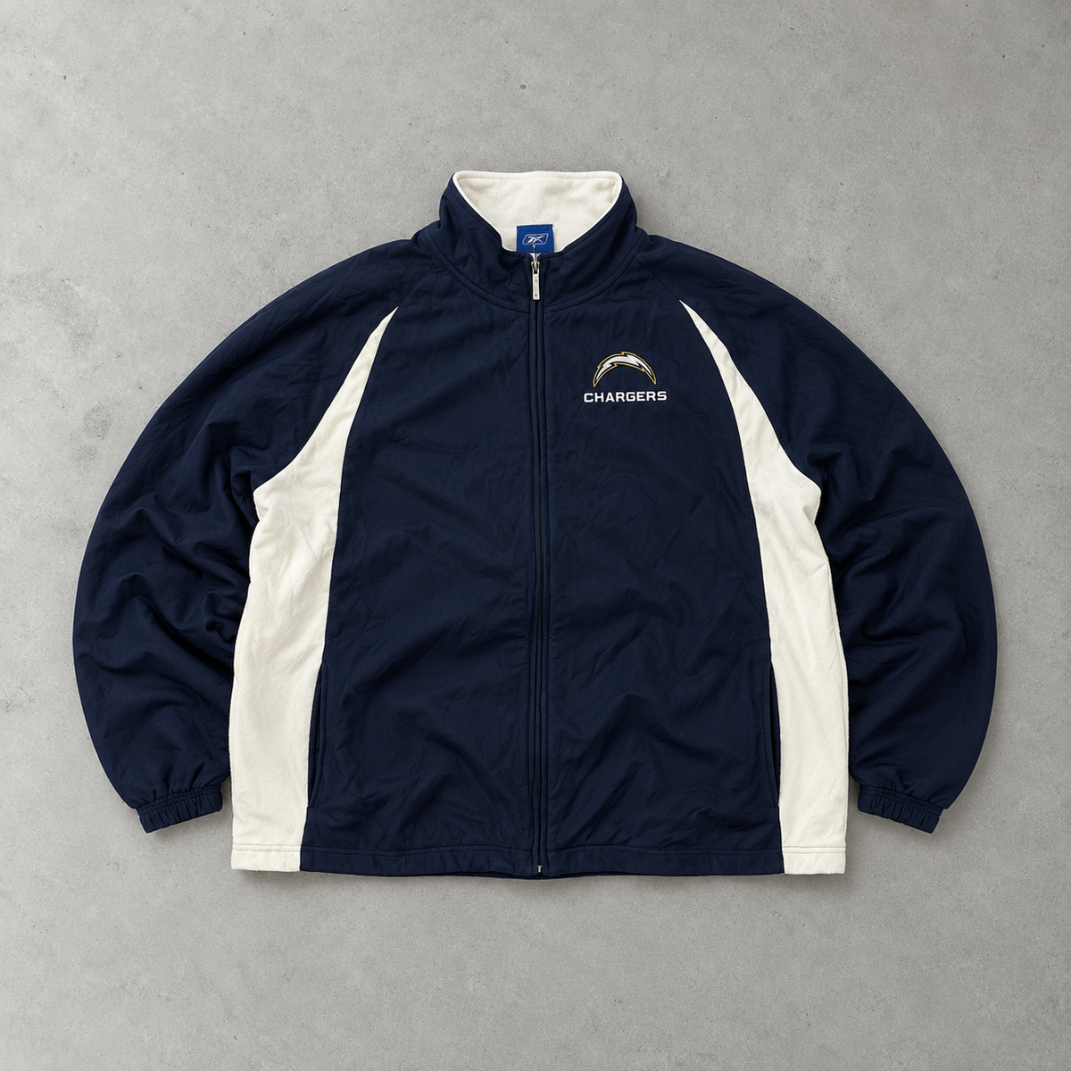 NFL Reebok Fleece Jacket Marineblau, Weiß Limited (L)