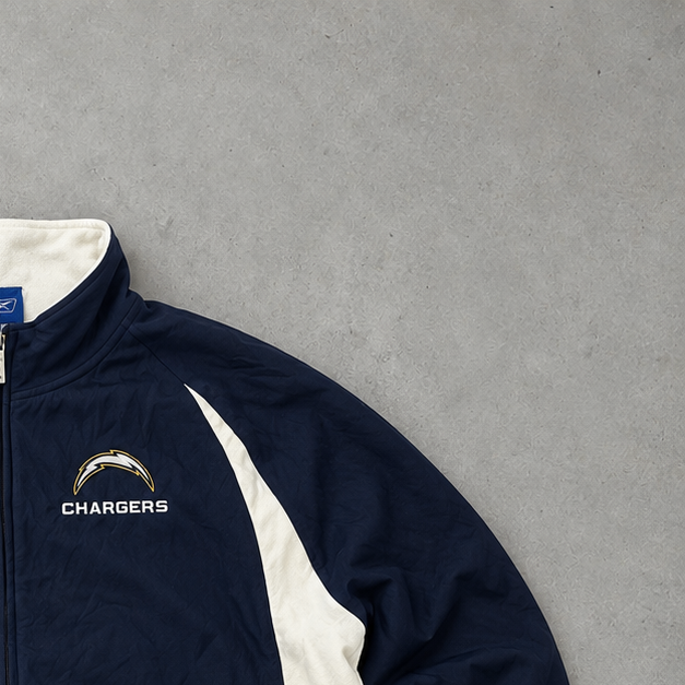 NFL Reebok Fleece Jacket Marineblau, Weiß Limited (L)
