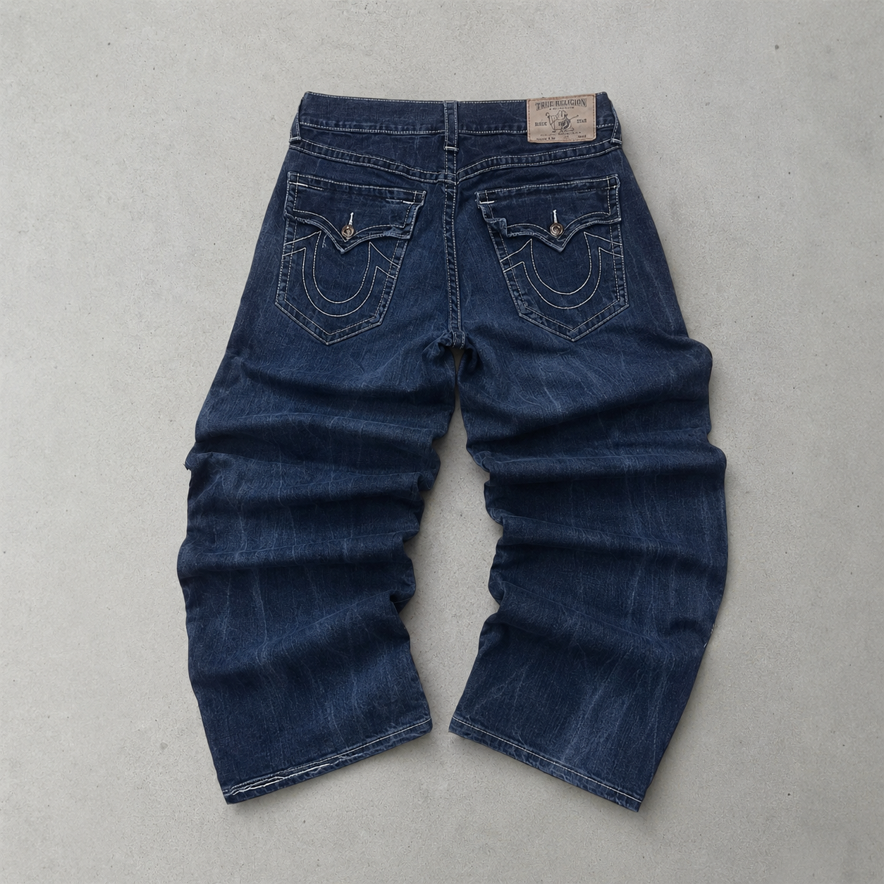 Y2K True Religion Jeans Marineblau Rare (XL)