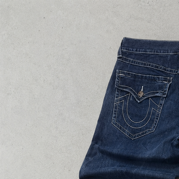 Y2K True Religion Jeans Marineblau Rare (XL)