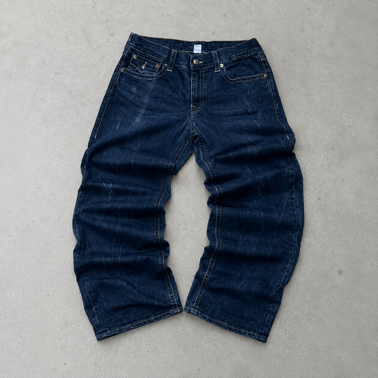 Y2K True Religion Jeans Marineblau Rare (XL)