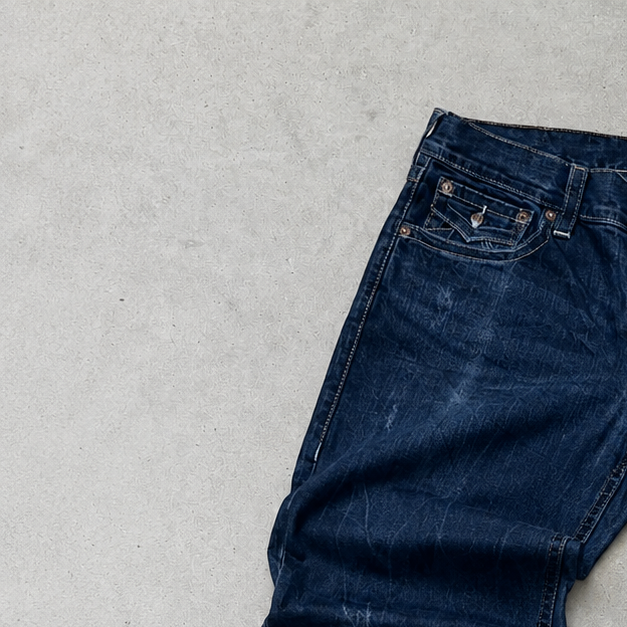 Y2K True Religion Jeans Marineblau Rare (XL)