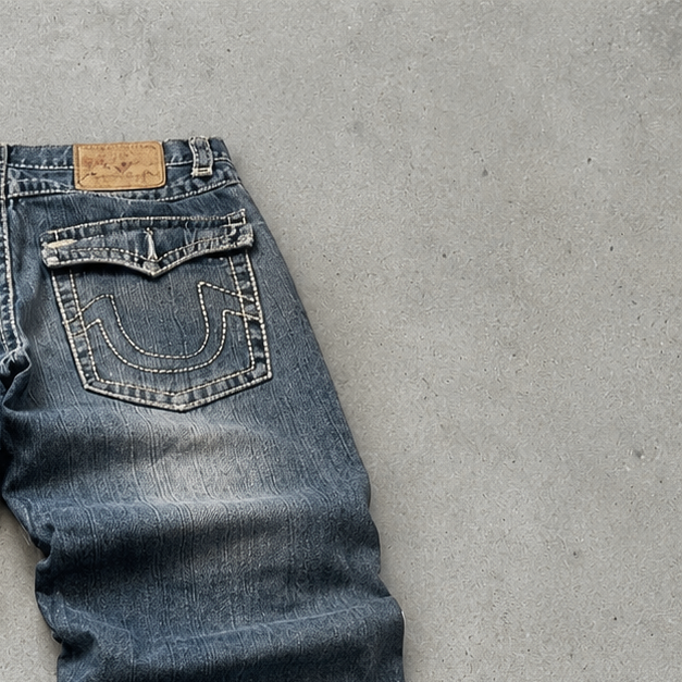 True Religion Baggy Jeans Blue Rare (M)