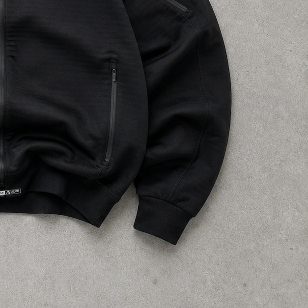 Adidas Fleece Jacket Schwarz Rare (L) Stitched Logo