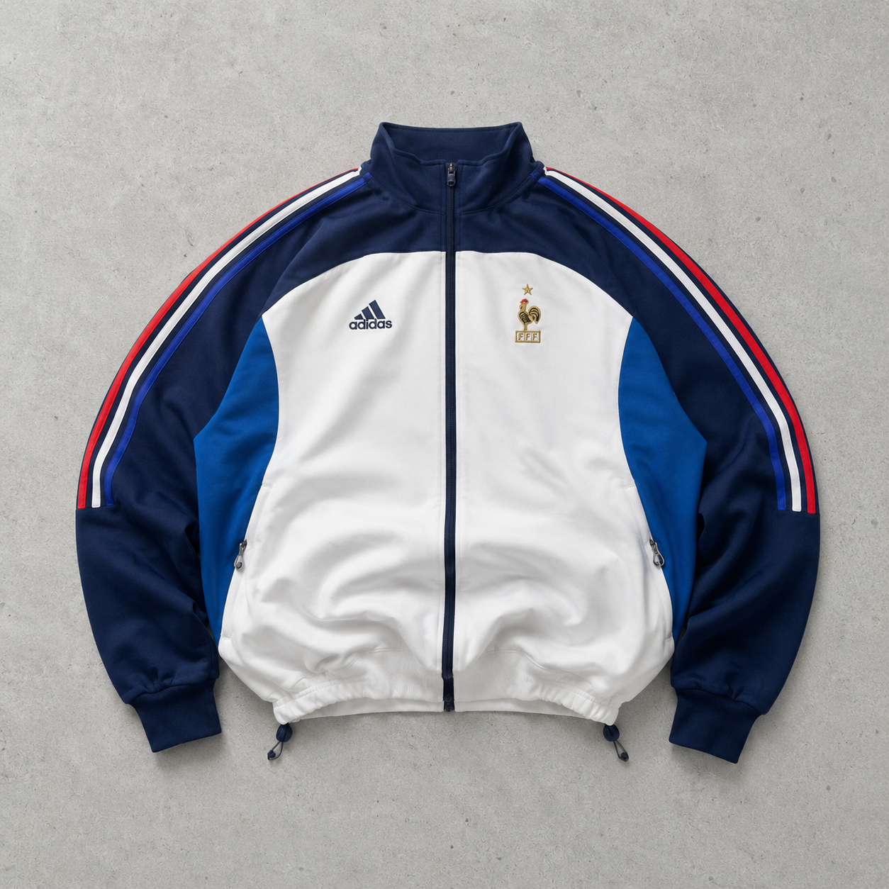 Adidas Jacket Weiß, Blau Limited (L) Stitched Logo
