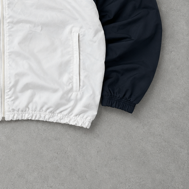 90s adidas Track Jacket Weiß, Marineblau Limited (L)