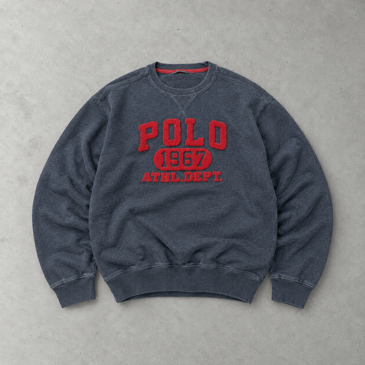 Polo Ralph Lauren Sweater Marineblau, Rot Rare (XL)