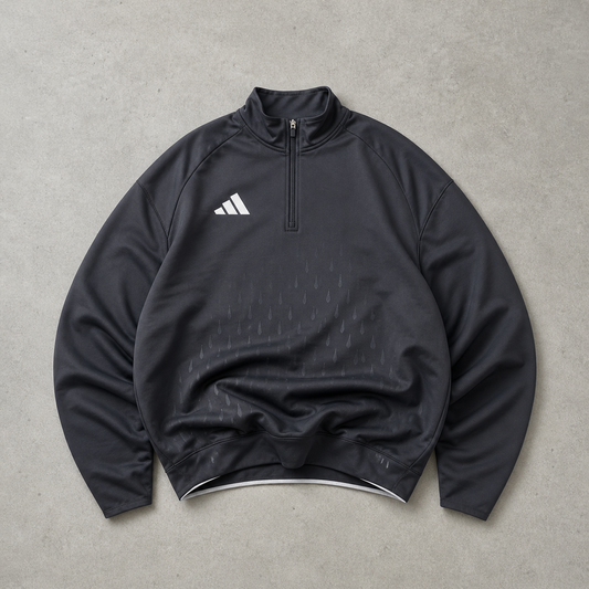 Adidas Fleece Jacket Schwarz Rare (L) Stitched Logo