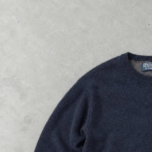 Polo Ralph Lauren Sweater Marineblau Rare (M) Stitched Logo