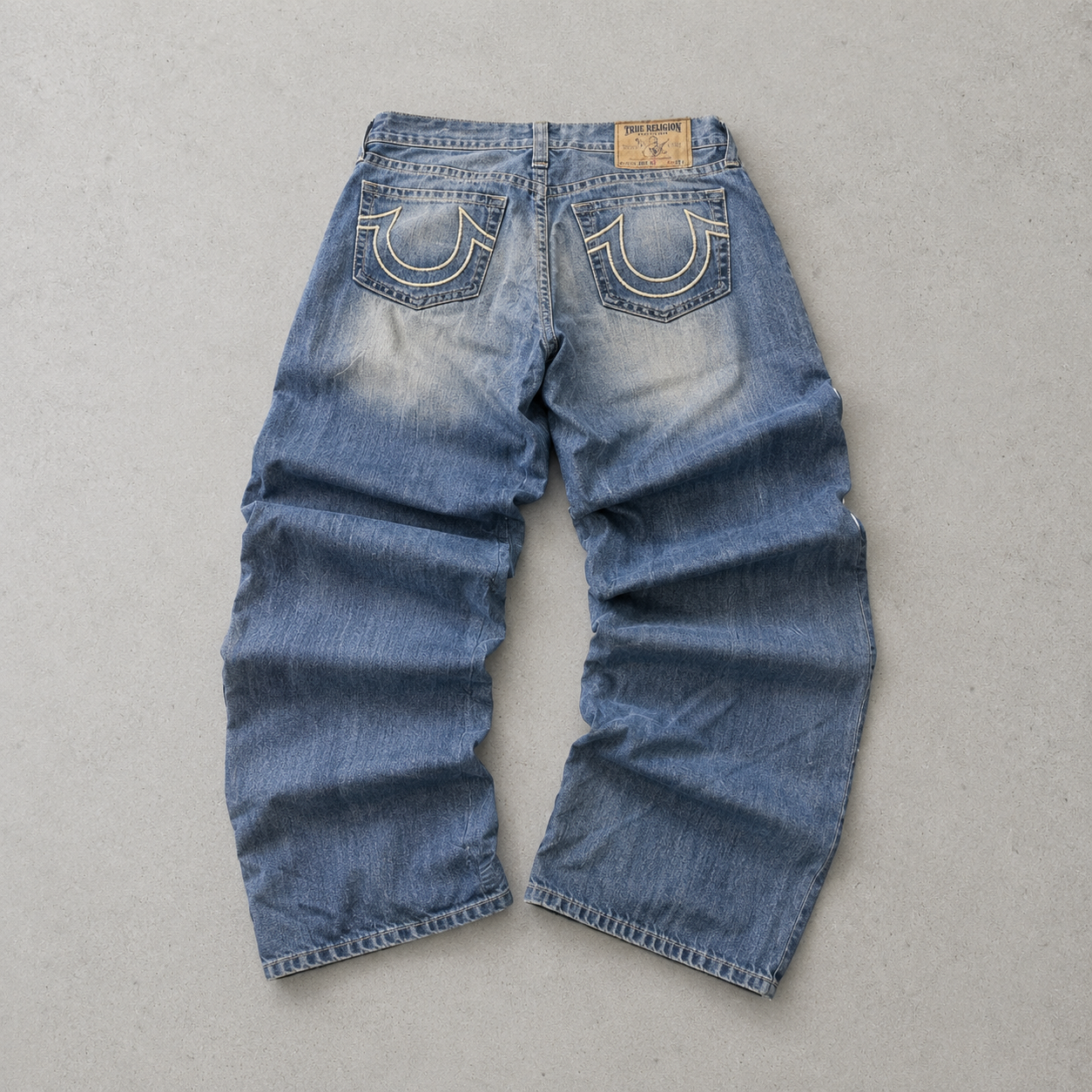Y2K True Religion Jeans Hellblau, Blau Rare (W32 | DE 48)