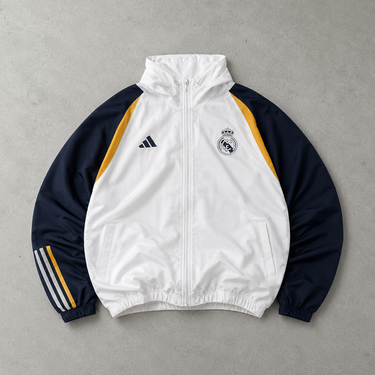 Real Madrid Adidas Windbreaker Weiß Rare (Size L)
