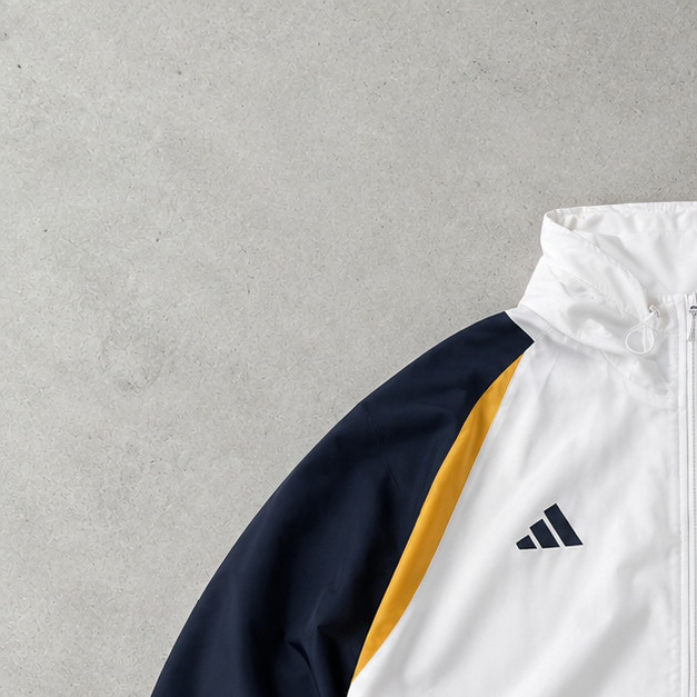 Real Madrid Adidas Windbreaker Weiß Rare (Size L)