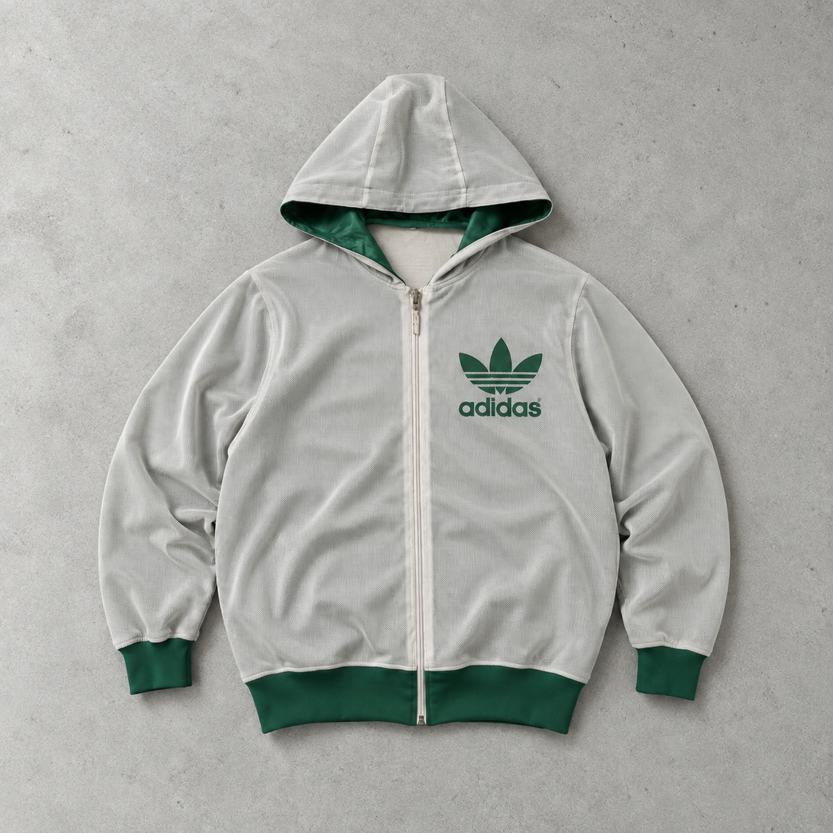 Veste Adidas vert / blanc rare (L)