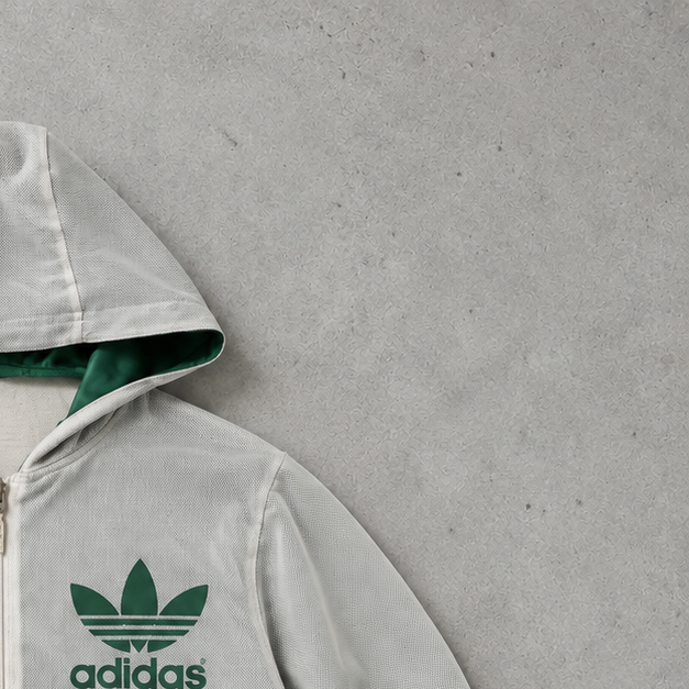 Veste Adidas vert / blanc rare (L)