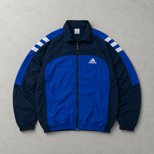 Y2K Adidas Rain Jacket Blau, Marineblau Limited (Size XL)