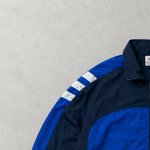 Y2K Adidas Rain Jacket Blau, Marineblau Limited (Size XL)