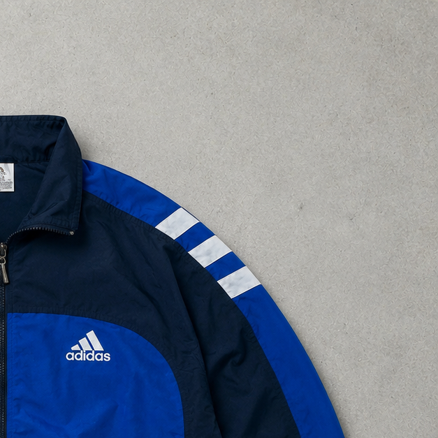 Y2K Adidas Rain Jacket Blau, Marineblau Limited (Size XL)