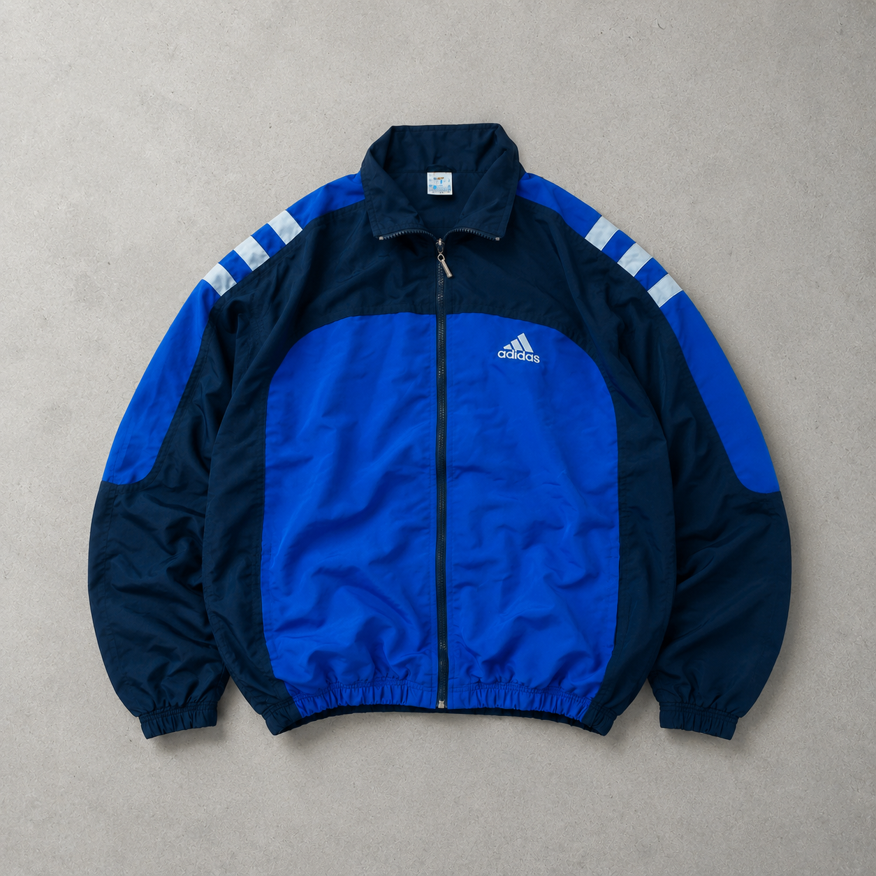 Y2K Adidas Rain Jacket Blau, Marineblau Limited (Size XL)