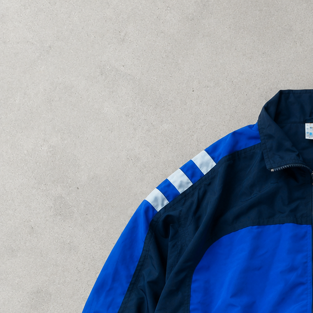Y2K Adidas Rain Jacket Blau, Marineblau Limited (Size XL)