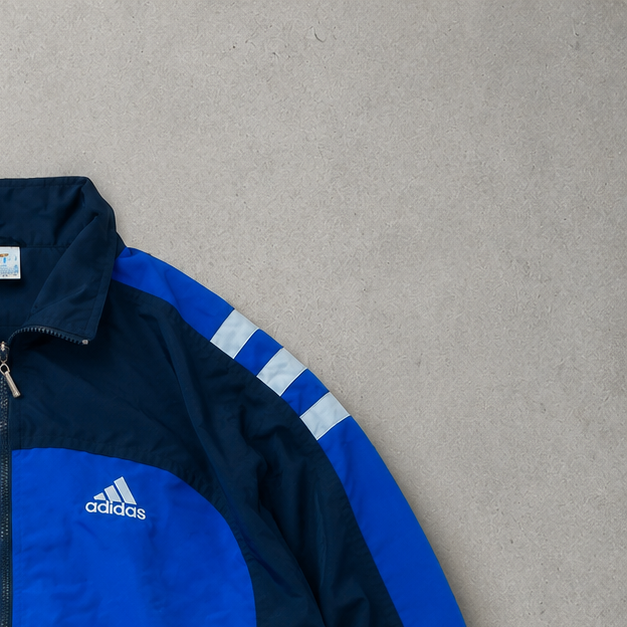 Y2K Adidas Rain Jacket Blau, Marineblau Limited (Size XL)