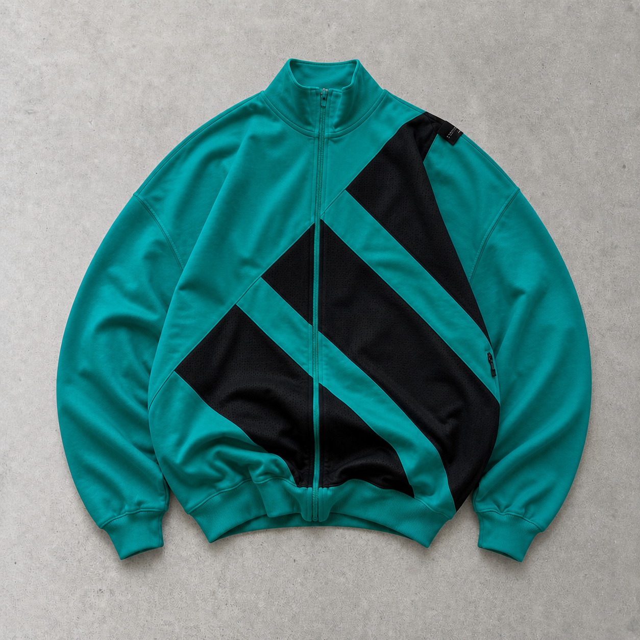 Adidas Track Jacket Grün, Schwarz Rare (L) Stitched Logo