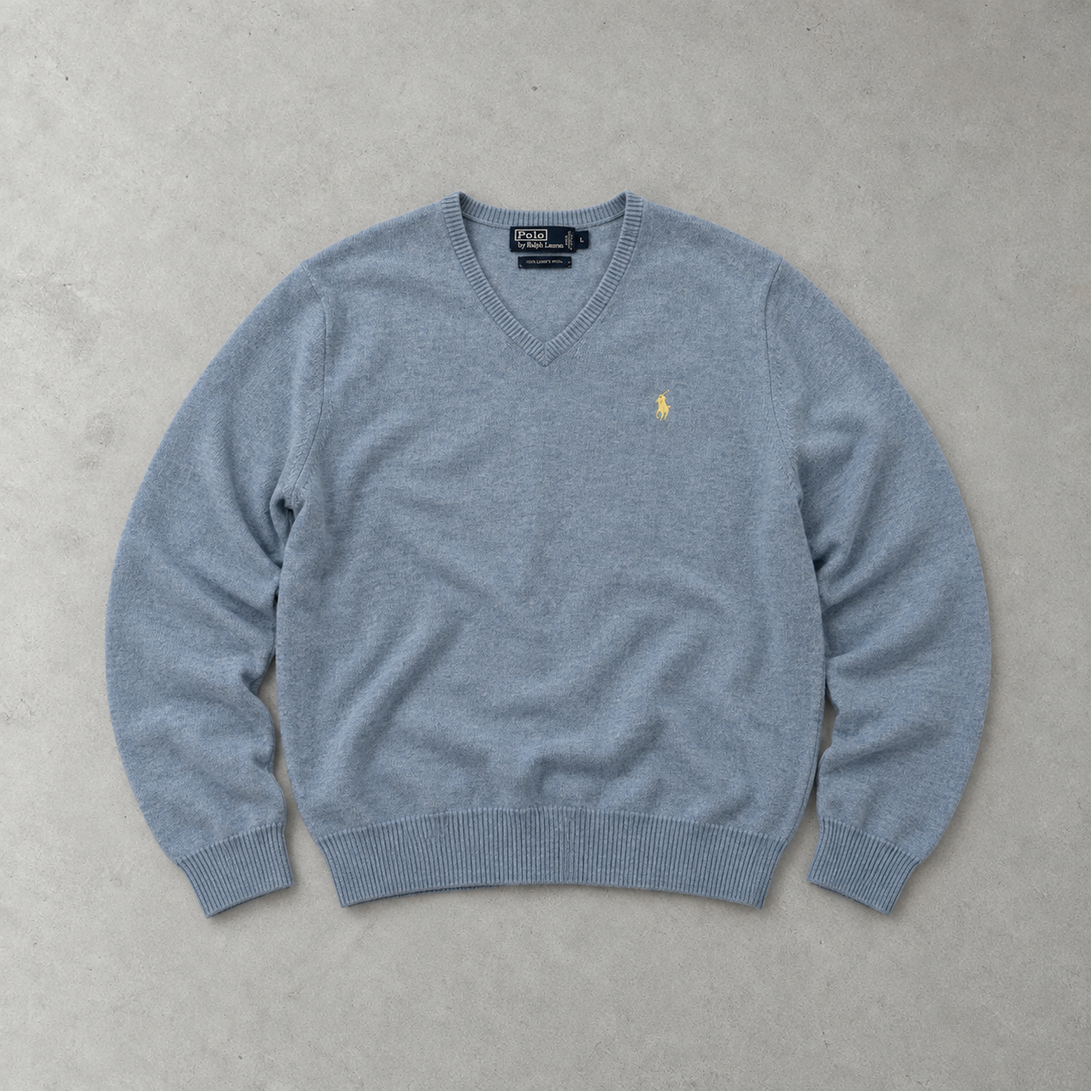 Ralph Lauren Sweater Hellblau Rare (L) Stitched Logo