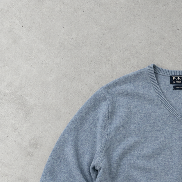 Ralph Lauren Sweater Hellblau Rare (L) Stitched Logo