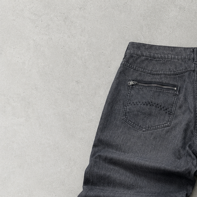 Y2K Armani Jeans Jeans Grau, Schwarz Rare (W30 | DE 46)