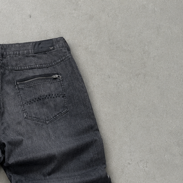 Y2K Armani Jeans Jeans Grau, Schwarz Rare (W30 | DE 46)