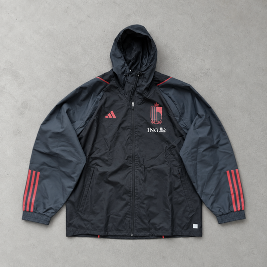 Red Devils Adidas Rain Jacket Black / Red Rare (XL)